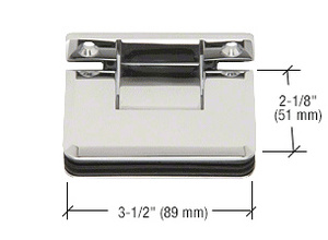 CRL Polished Chrome Pinnacle 3 - Point Movable Beveled Style Transom Clamp