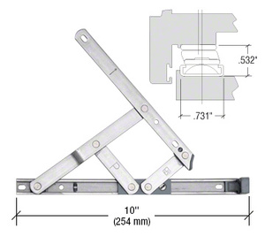 CRL 10" 4-Bar Secure Style Casement Hinge