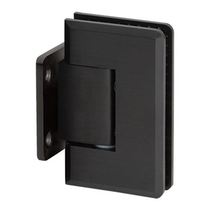 Matte Black Coronado Glass To Wall Hinge With Short Back Plate