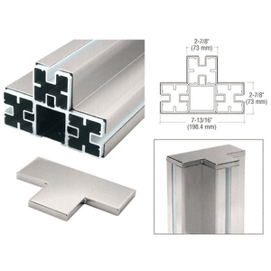 CRL Brushed Stainless 'T' Barrier Post Kit - Custom Height