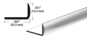 CRL Brite Anodized 1/2" Aluminum Rounded Face Angle Extrusion