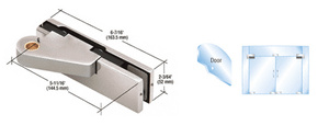 CRL Brushed Stainless Right Offset Top Door Patch Fitting