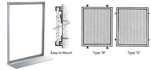 CRL Brite Anodized Custom Size Aluminum Mirror Frame with Shelf