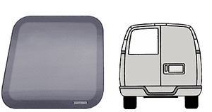 CRL Fixed 'All-Glass' Look Window for Left Rear Door - 1997+ Chevy/GMC Vans 23-5/8" x 20-9/16"