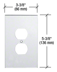 CRL Clear Single Duplex Plug Acrylic Mirror Plate