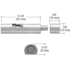 CRL Brushed Stainless UV Bond 10mm Diameter Bolt Lock for Double Doors