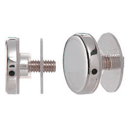 CRL 316 Polished Stainless Clad Aluminum 1-1/2" Diameter Standoff Round Cap Assembly