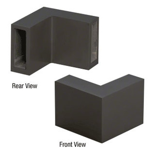 CRL Matte Black 90 Degree Door Connector Bracket for Serenity Sliders