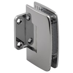 Polished Chrome Wall Mount with Short Back Plate Adjustable Valencia Series Hinge