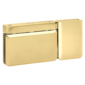 Polished Brass 180° Glass to Glass (for Fixed Sidelite) Montreal Series Hinge