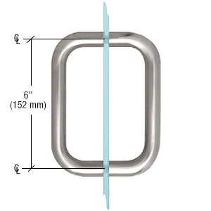 CRL Satin Chrome 6" BM Series Back-to-Back Handle Without Metal Washers