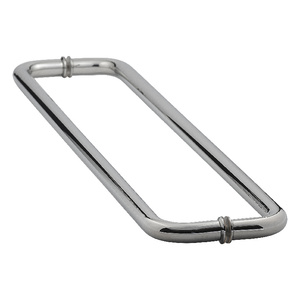 Polished Stainless Steel 24" Back to Back Tubular Towel Bars with Washers