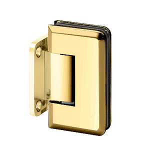 Polished Brass Wall Mount with Short Back Plate Majestic Series Hinge