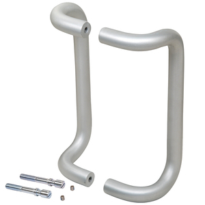 CRL 10" Clear Anodized Offset Pull Handles Back-to-Back