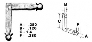 CRL Zinc Diecast Storm Window Corner Key- 1.4" Leg; .120" Width - 20/Pk