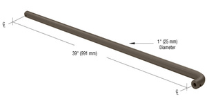 CRL-U.S. Aluminum PR03211 Clear Anodized 9 Centerline to Centerline Pull  Handle - Screen Door Hardware 