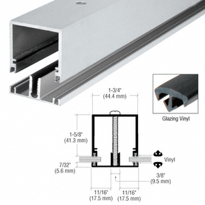 CRL-U.S. Aluminum Clear Anodized Deep Division Bar with Vinyl - 24'