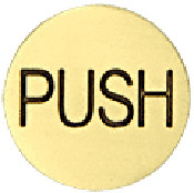 CRL Satin Brass 2" Round Push Indicator