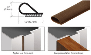 CRL Brown Self-Adhesive Weatherstrip - 500' Roll