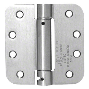 CRL 4" x 4" Dull Chrome Heavy-Duty Spring Hinge