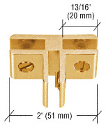 CRL Gold 3-Way 90 Degree Aluminum Glass Connector