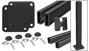 CRL Matte Black 1100 Series Center Post Kit