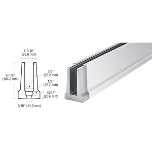 CRL B5T Series Polished Stainless Custom Tapered Base Shoe Drilled for 1/2" Glass