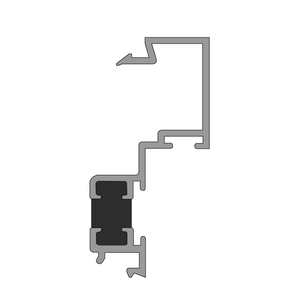 CRL-U.S. Aluminum Clear Anodized Snap-In Thermally Broken Door Stop with Weatherstrip - 21'-2"