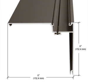 CRL-U.S. Aluminum 90 Degree Corner Half Section, Bronze Black Anodized - 24'-2"