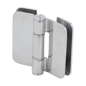CRL Polished Stainless Steel Zurich 07 Series Glass-to-Glass Inline Outswing Hinge