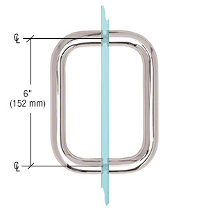 CRL Polished Chrome 6" BM Series Back-to-Back Handle Without Metal Washers