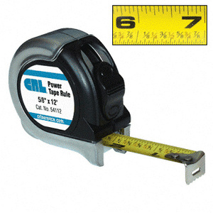 CRL 12' Power Tape Rule 5/8" Wide