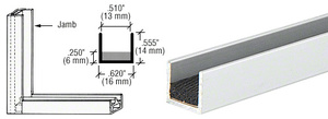 CRL Satin Anodized Aluminum Single Jamb with Sponge Rubber Lining