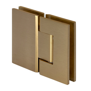 CRL Satin Brass Geneva 580 Series 180 Degree Glass-to-Glass Hinge with 5 Degree Offset