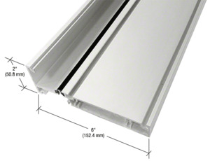 CRL-U.S. Aluminum Intermediate Horizontal, White KYNAR® Paint- 24'-2"