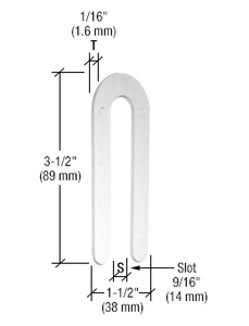 CRL Clear 1/16" x 3-1/2" Plastic Horseshoe Shims