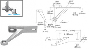 CRL Polished Stainless Heavy-Duty Spider Fitting Single Right Arm Wall Mount Frame Spider