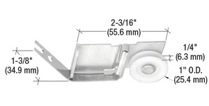 CRL 1" Nylon Sliding Screen Door Spring Tension Roller for International Doors