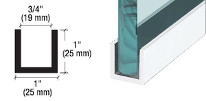 CRL White Wet Glaze 1" Deep U-Channel 120" Stock Length