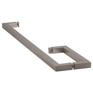 Brushed Nickel 8 X 24 Square Towel Bar Handle Combo USH