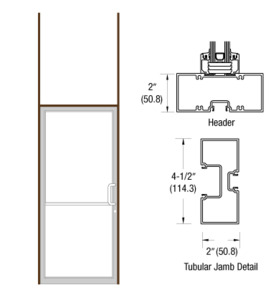 CRL-U.S. Aluminum Dark Bronze/Black Anodized Class 1 40" x 126" 451 Series Right Hand Tubular Butt Hinge Transom Frame Complete (1FT)