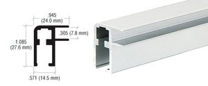 CRL Satin Anodized Aluminum Showcase Top Rail Extrusion