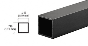 CRL Dark Bronze 3/4" Square Tube Extrusion