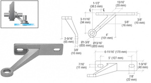 CRL Brushed Stainless Heavy-Duty Spider Fitting Single Right Arm Wall Mount Frame Spider