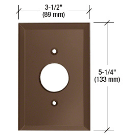CRL Bronze Single Plug 1-3/8" Hole Glass Mirror Plate