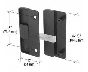 CRL Black Sliding Screen Door Latch and Pull with 3" Screw Holes for Columbia-Matic Doors