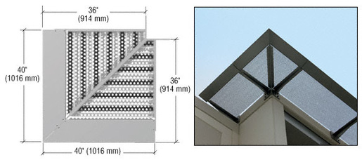 CRL Metallic Silver 7750 Corner Panel
