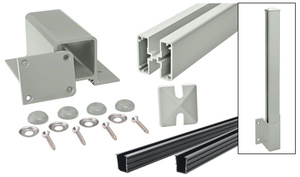 CRL Agate Gray 1100 Series Center Fascia Mount Post Kit