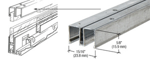 CRL Zinc Plated Steel Roll-Ezy Upper Channel Track Assembly - 144"