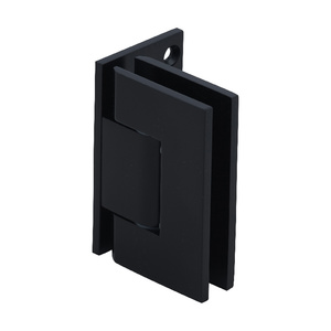 CRL Matte Black Adjustable Wall Mount Offset Back Plate Hinge